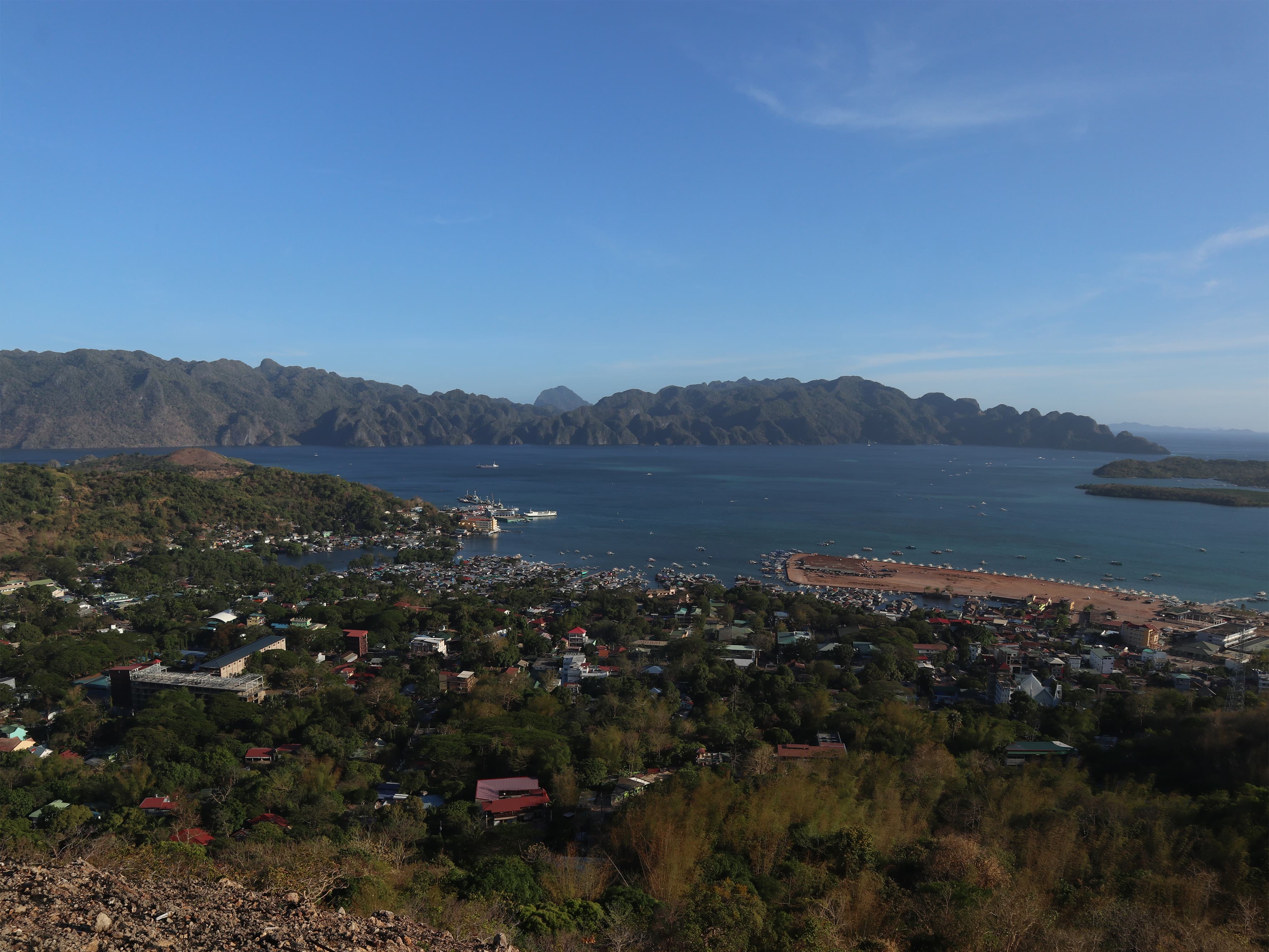 View of Coron town and islands from the top of Mt. Tapyas
